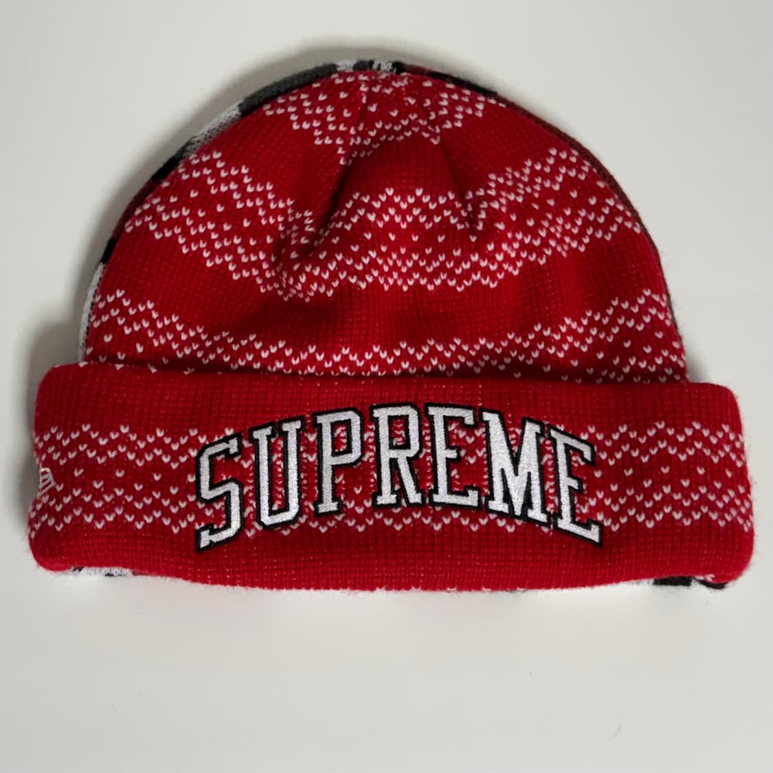 Supreme 슈프림 뉴에라 스플릿 비니 레드 FW22 상품이미지1