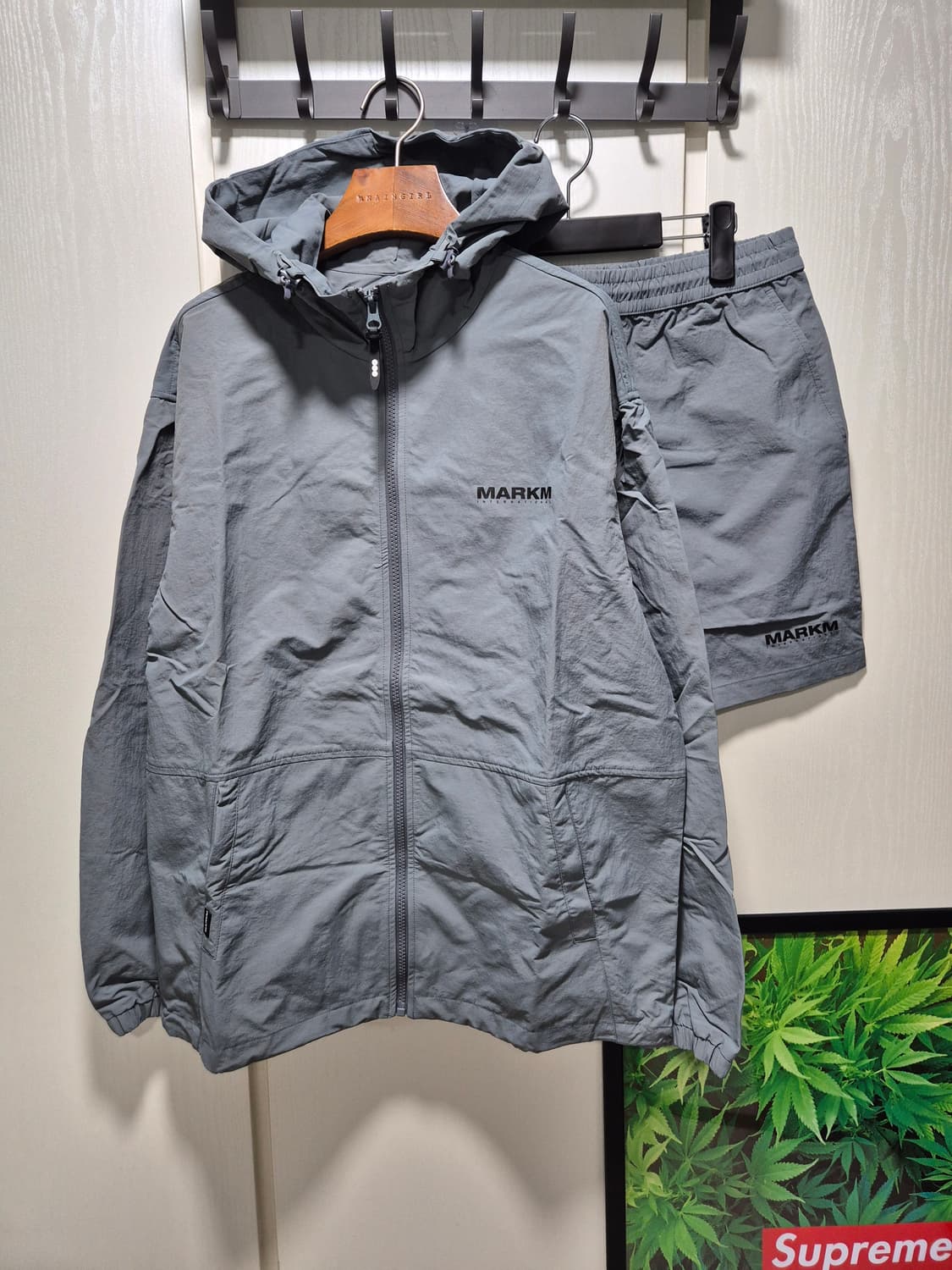 (타임세일)(새상품)MARKM 바람막이 셋업 차콜그레이 상품이미지1
