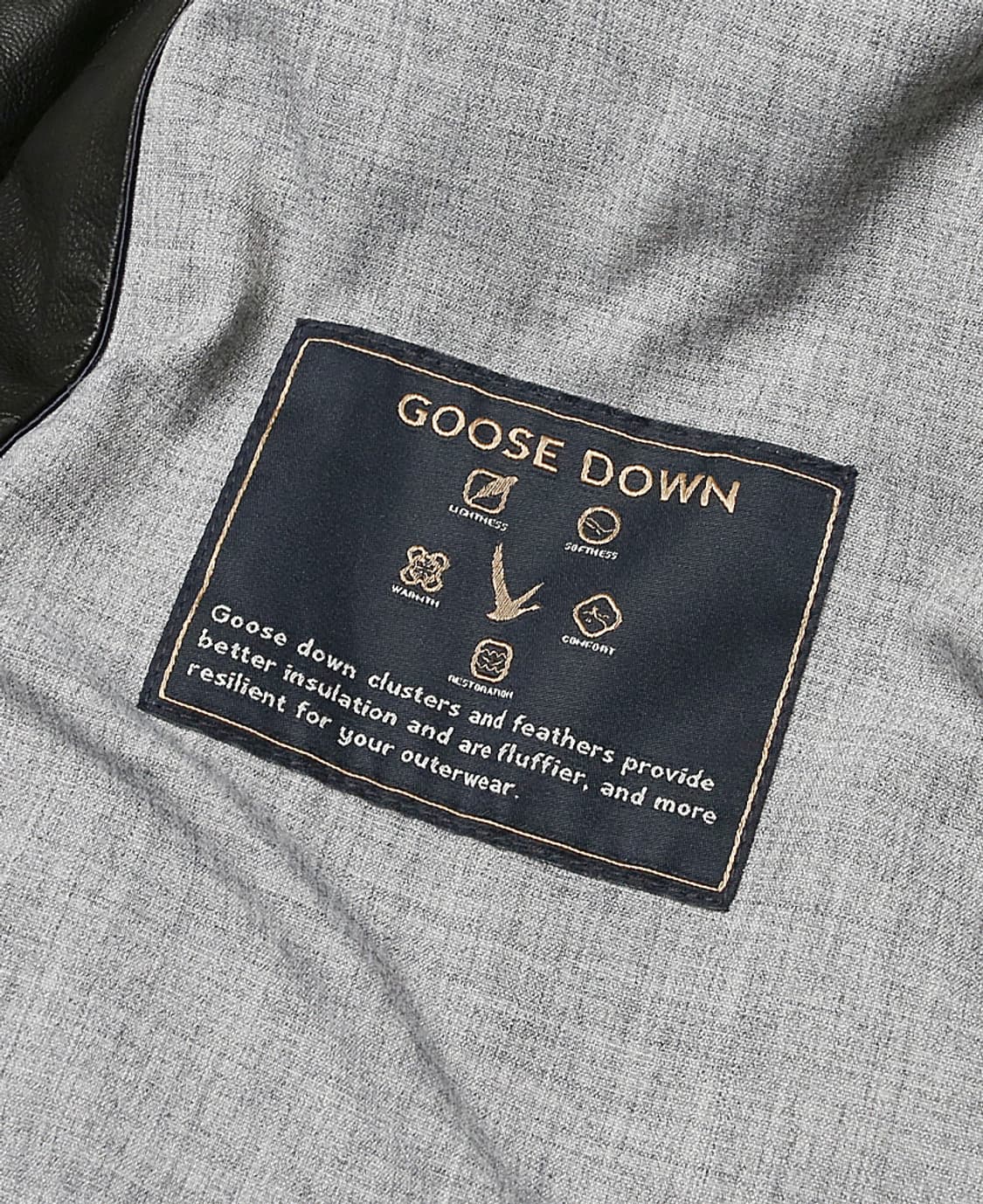 맨온더분 [Man On The Boon] 블랙 천연 양가죽 구스다운 패딩 상품이미지7