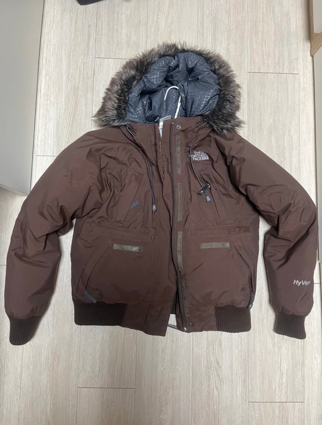 노스페이스 브라운 숏패딩 급처 상품이미지2