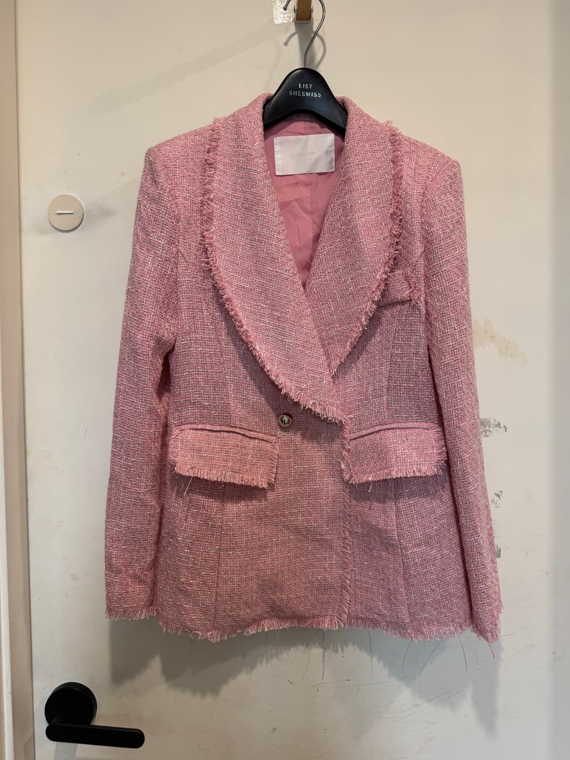 Jull log 줄로그 핑크 트위드 자켓 상품이미지1