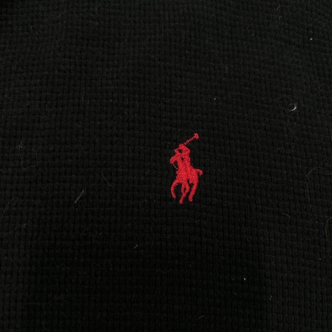 폴로 랄프로렌 블랙 와플 긴팔 티셔츠 XL 상품이미지3