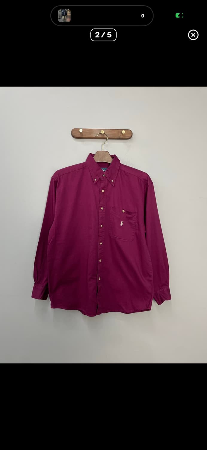 폴로랄프로렌 포니로고 버건디 셔츠  A3542 상품이미지2