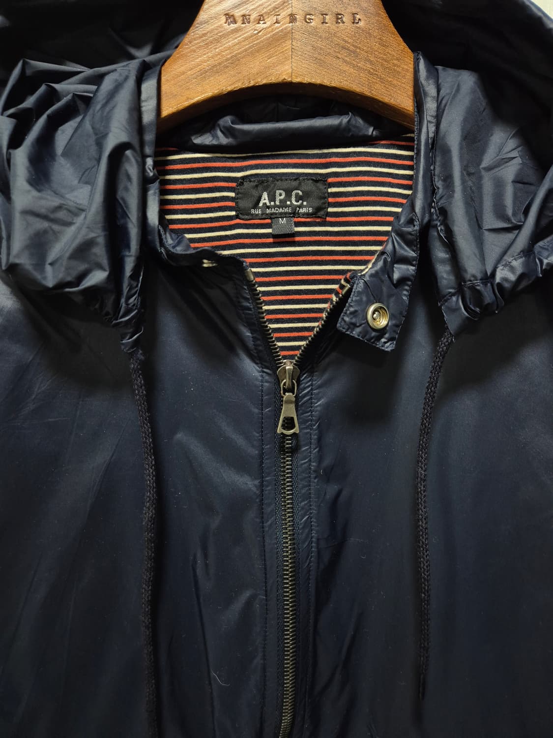 (타임세일)A.P.C. 네이비 후드 바람막이 상품이미지2