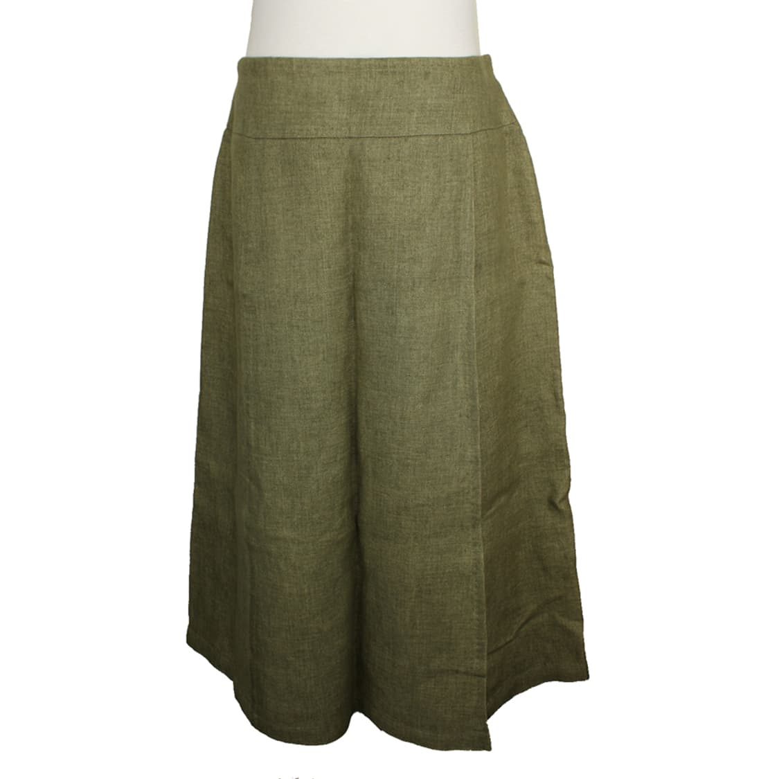 막스마라 카키그린 린넨 랩 스커트(38) 상품이미지3