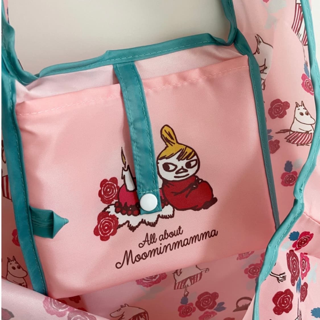 무민 접이식 에코백 빅사이즈 장바구니 베이지 상품이미지2