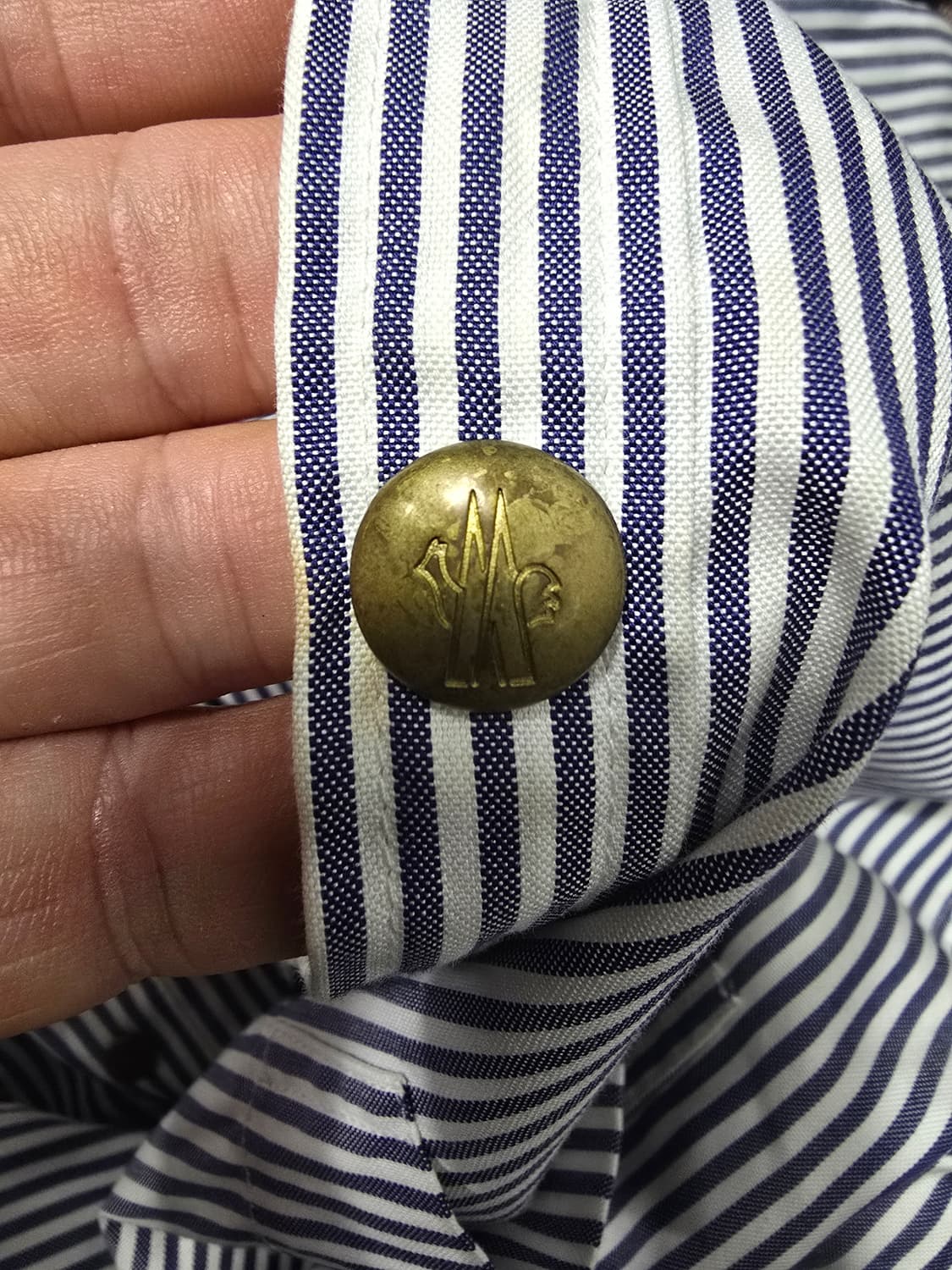 몽클레어 감마 블루 체크 스트라이프 셔츠 1 상품이미지8