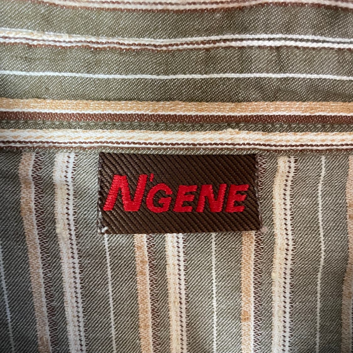 NGENE 브라운 스트라이프 셔츠 105 상품이미지5