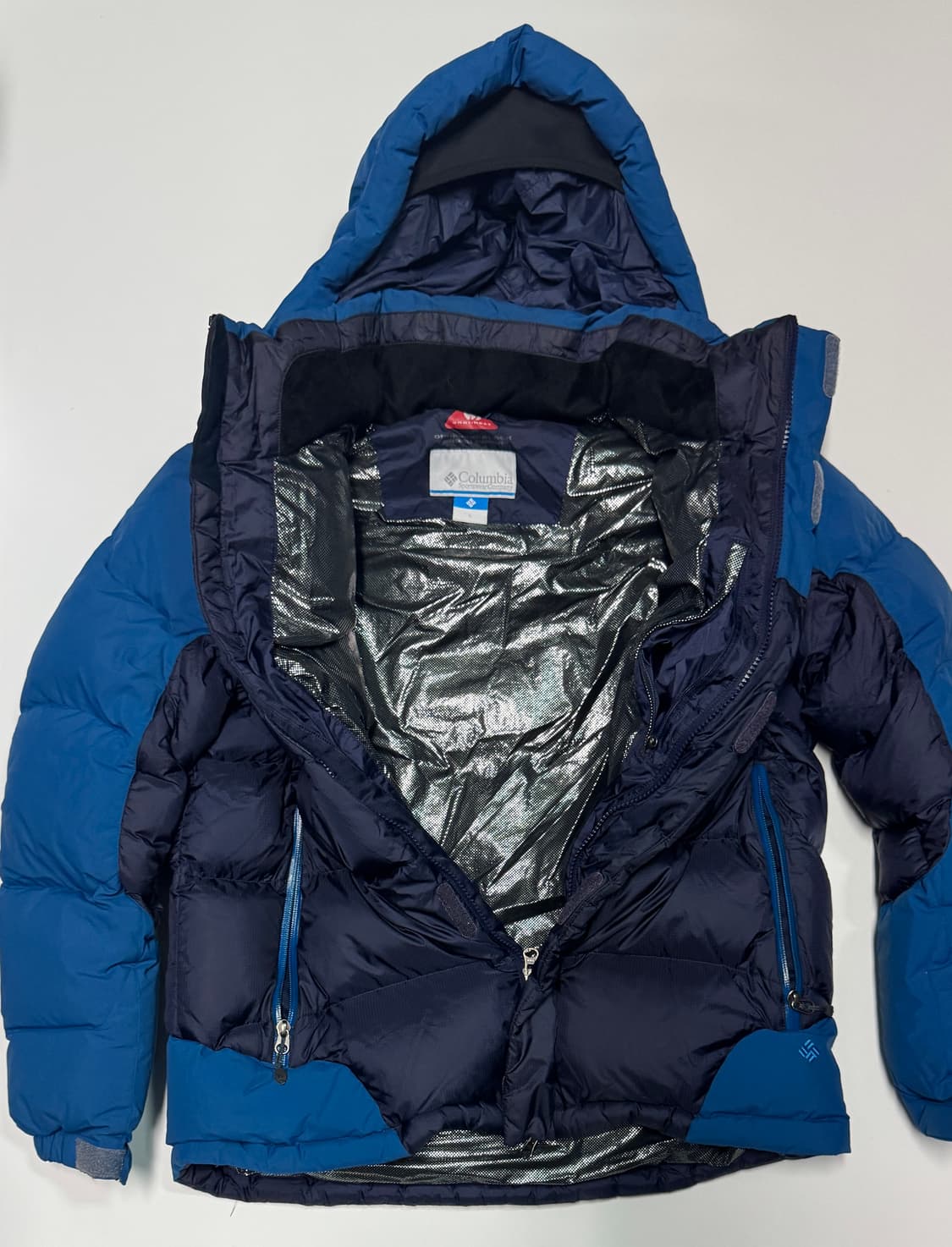 컬럼비아 옴니히트 구스다운 발열 후드 패딩 L 상품이미지2
