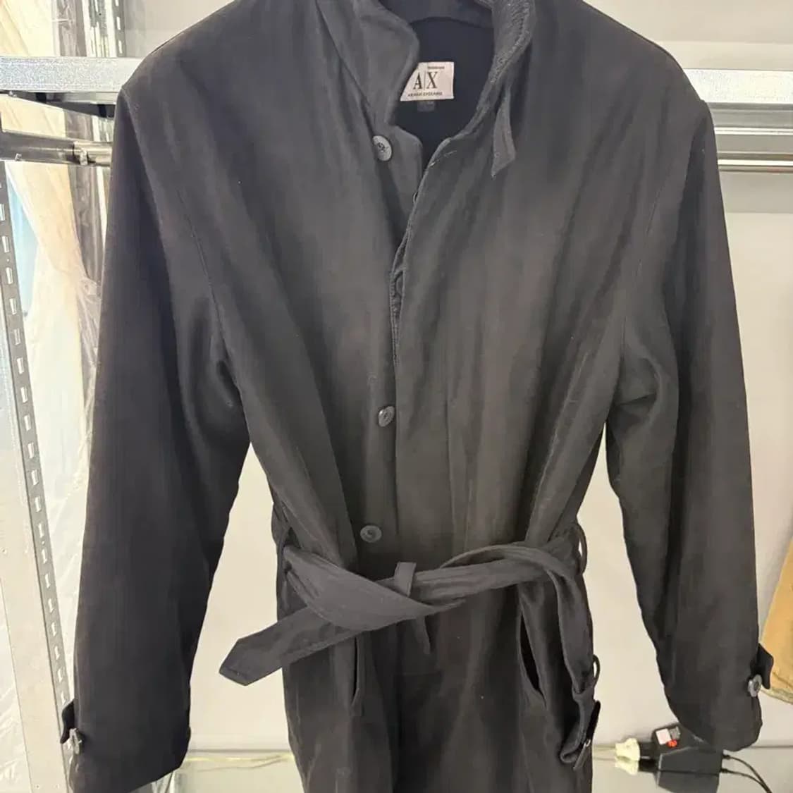 Armani Exchange 블랙 로브 코트 L 상품이미지2