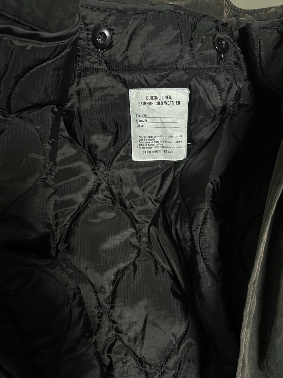 [L] 프릭스스토어 M65 라이너 세트 페이디드 블랙 상품이미지7