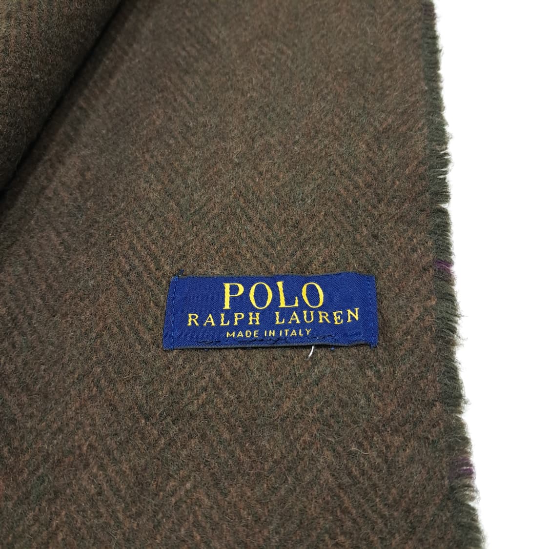 MX627 폴로 90s 이태리판 글렌체크 헤링본 양면 머플러 목도리 상품이미지5