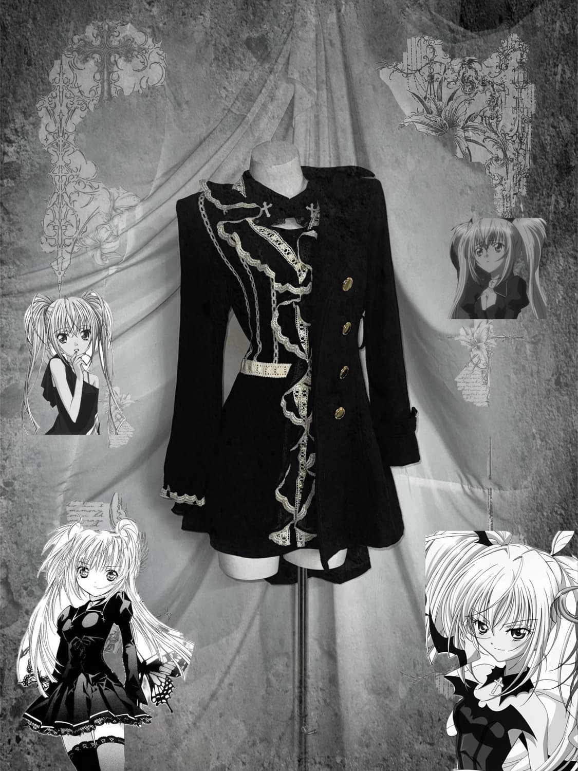 세실맥비 캐캐체 세라깔 고스고딕 십자가 코디세트  상품이미지1