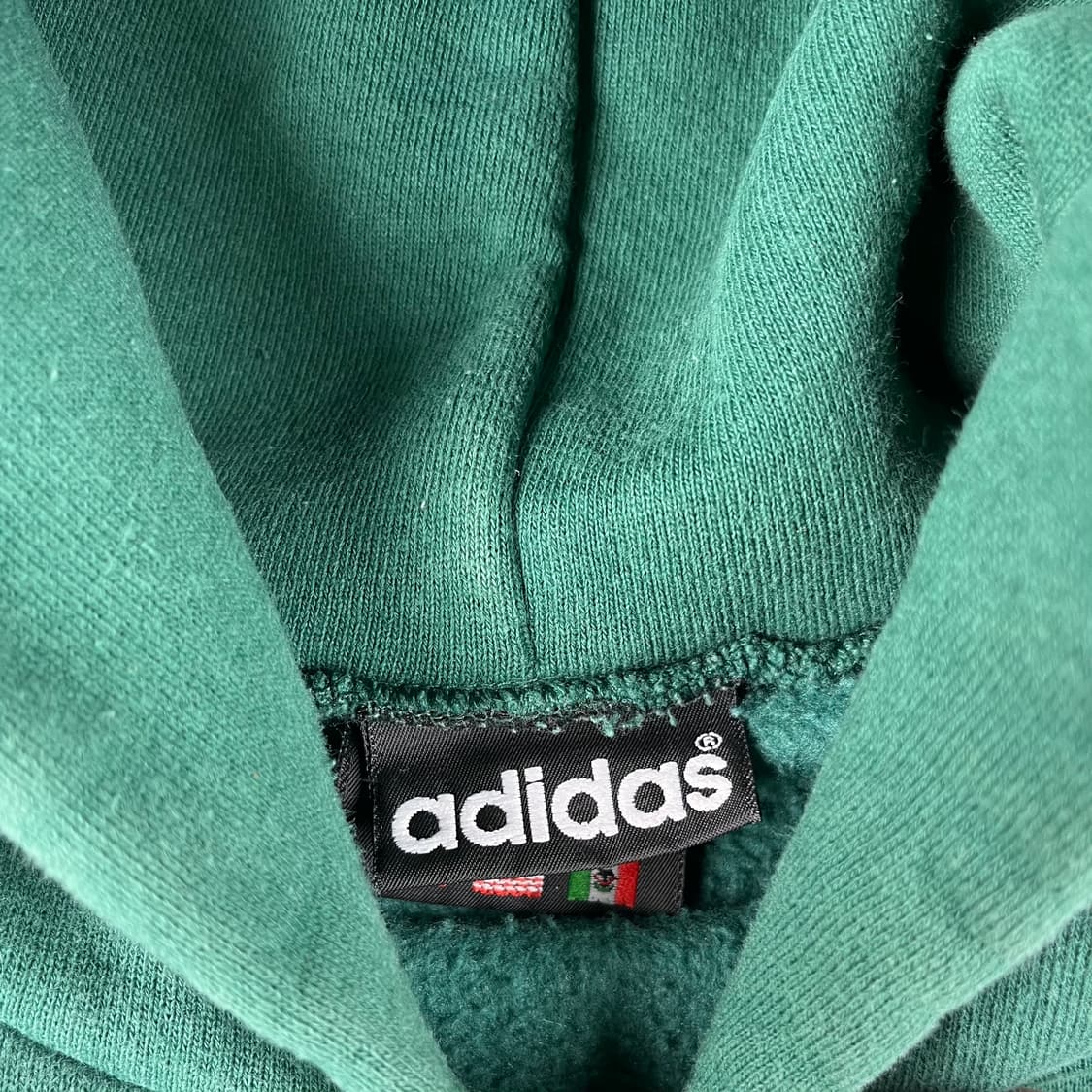 빈티지 아디다스 빅자수로고 후드 그린 상품이미지3