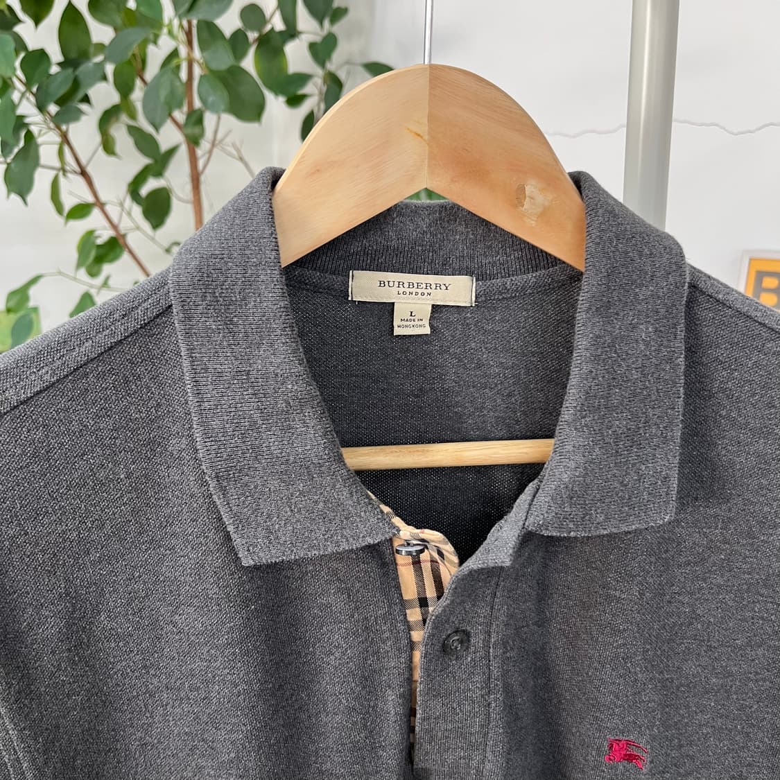 버버리 피케 반팔 카라 티셔츠 L 상품이미지3