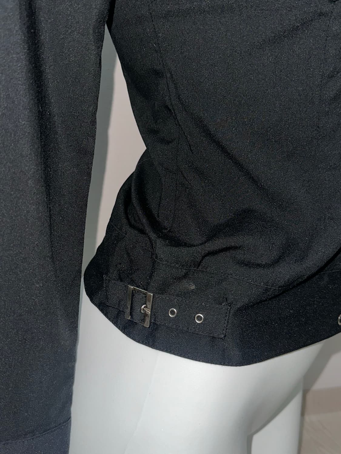 빈티지 블랙 딱붙 셔츠 상품이미지5