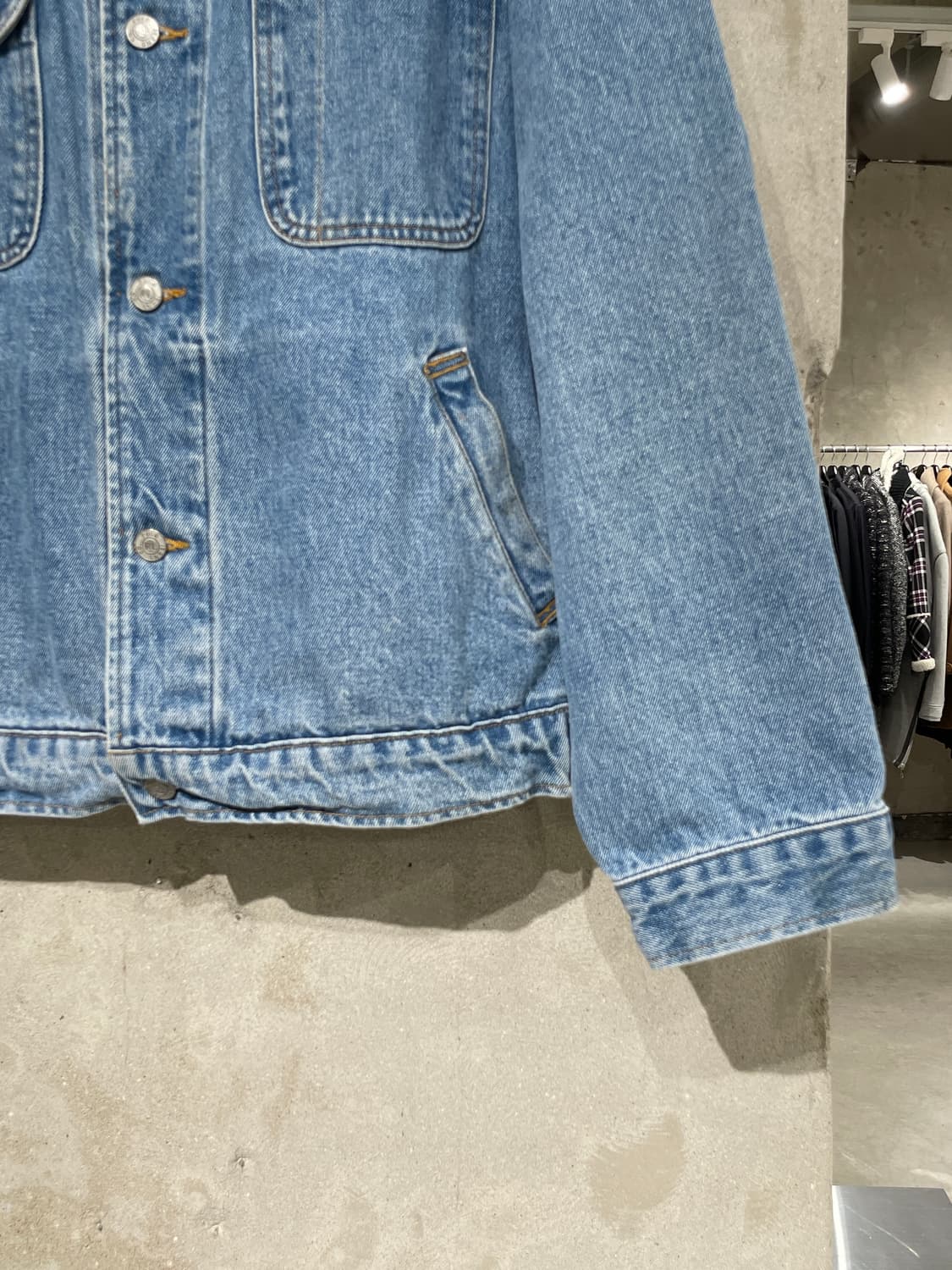 폴로 진스 클래식 연청 성조기 트러커 데님 자켓 상품이미지6