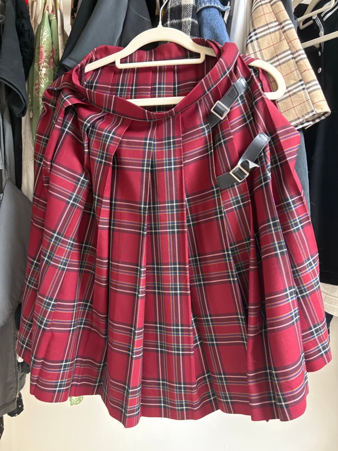 빈티지 체크 스커트 상품이미지1