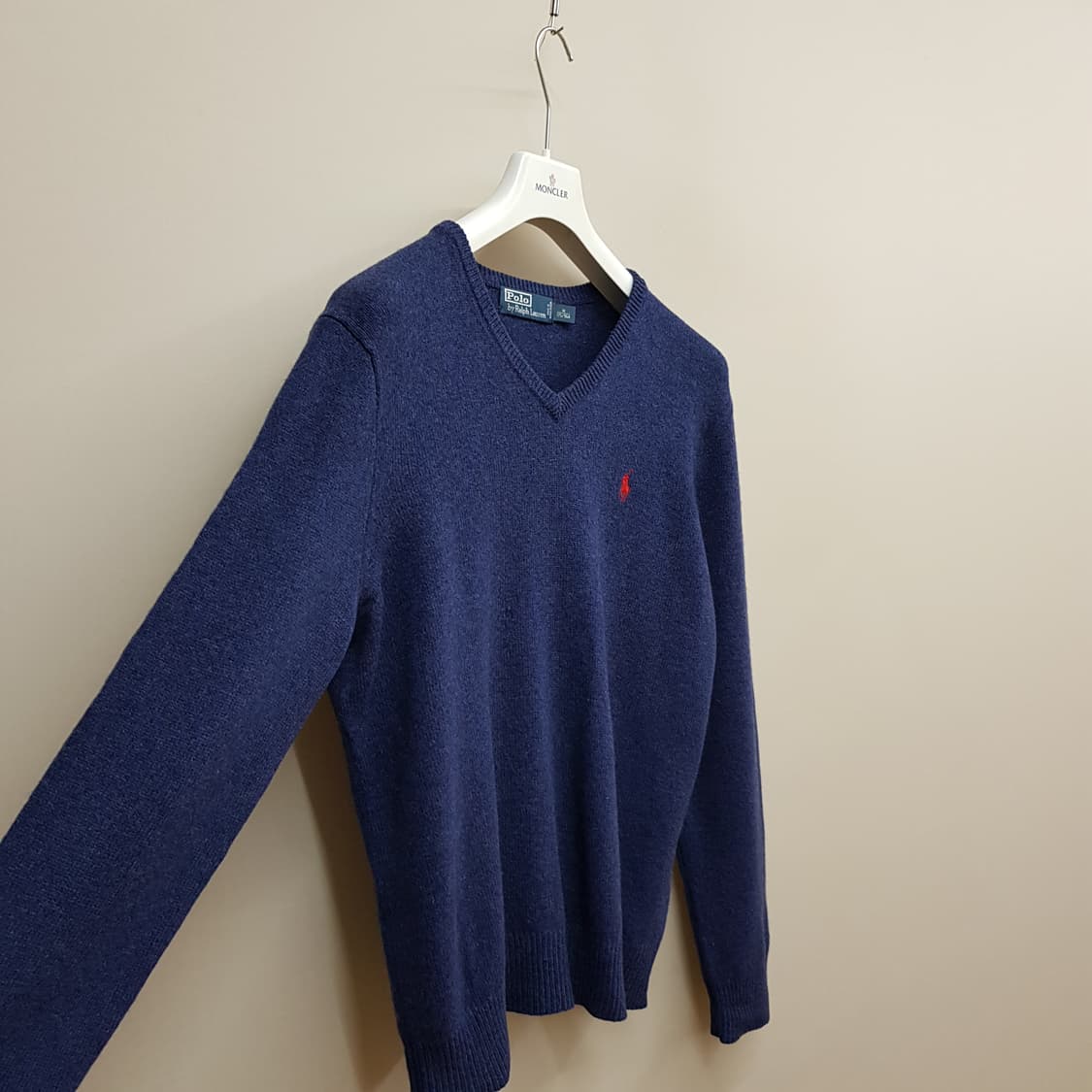 폴로 랄프로렌 브이넥 램스울 니트 m사이즈 상품이미지3