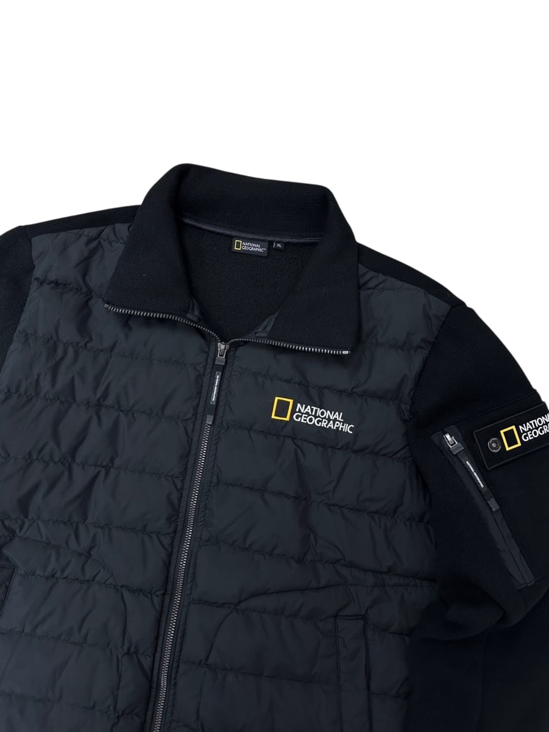 내셔널지오그래픽 구스다운 경량패딩+니트집업  블랙 (XL) 상품이미지3