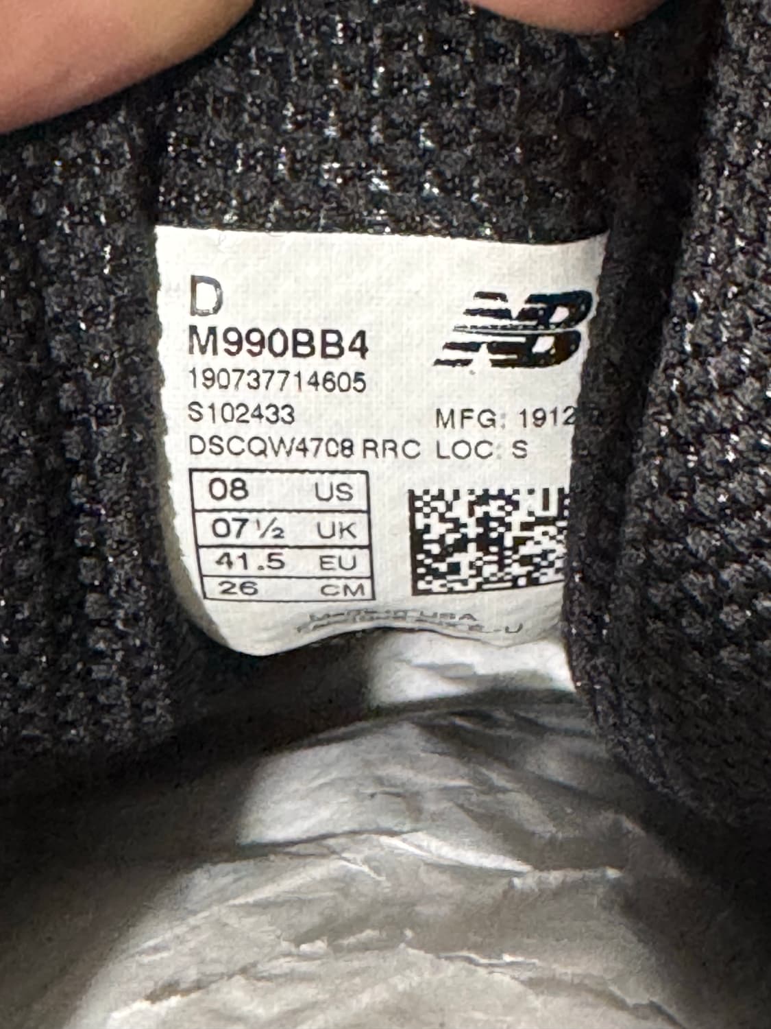 [260] 뉴발란스 990v4 메이드 인 USA 트리플 블랙 상품이미지6