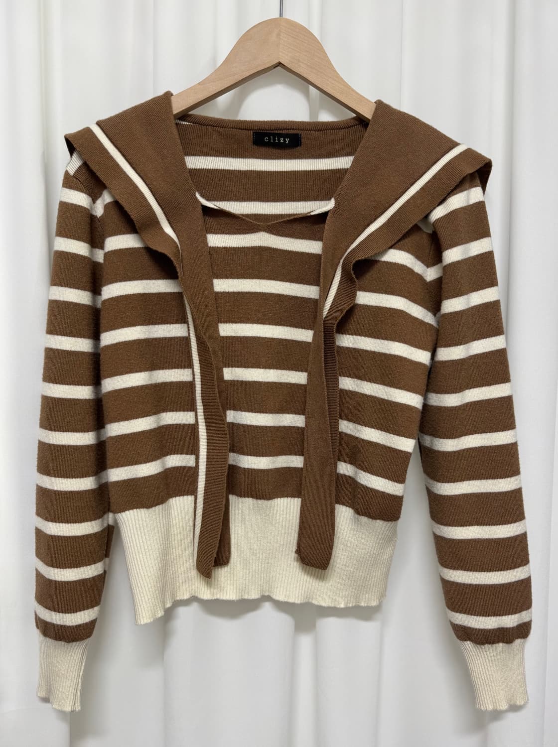 clizy클리지 세일러카라 비스코스 니트 상품이미지4