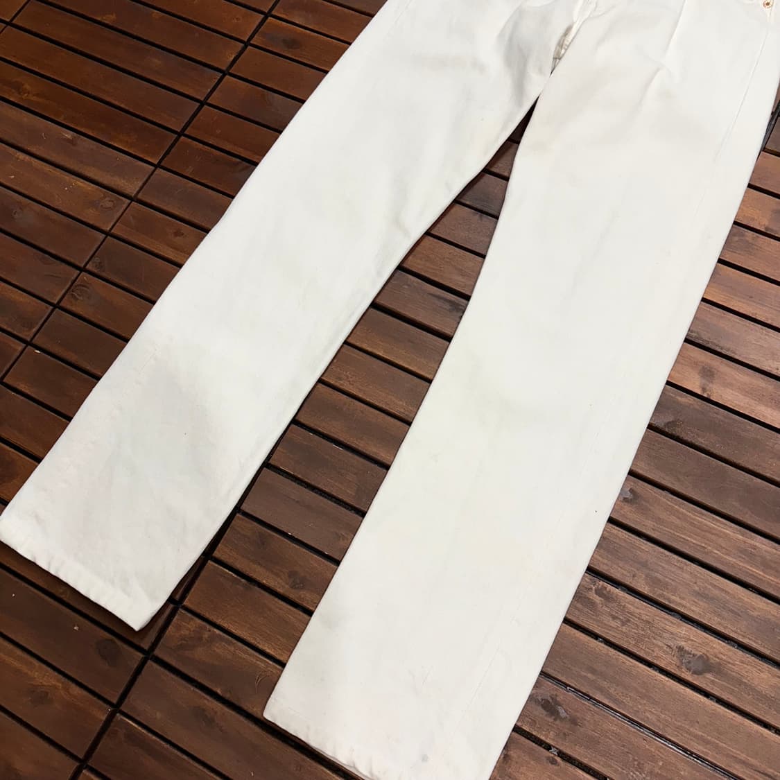 (29) 90s 리바이스 501 화이트 데님 팬츠 made in USA 상품이미지5