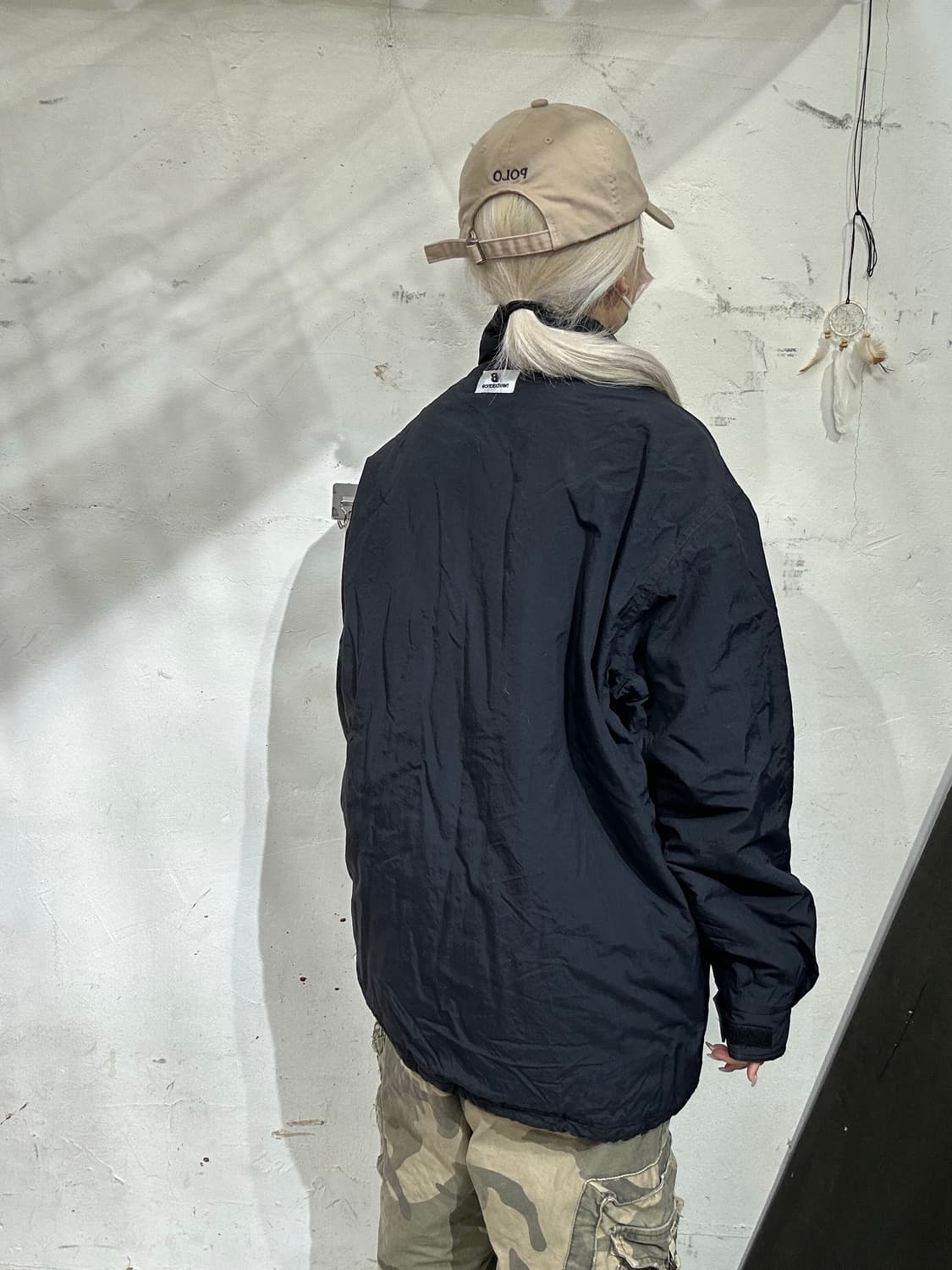 뉴발란스 네이비 내부 기모 퀼팅 바람막이 자켓 M 상품이미지3