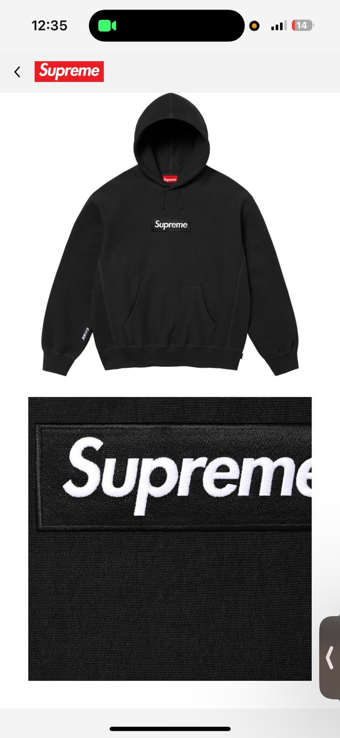[M] 25fw 슈프림 박스로고 후드 스웨트셔츠 블랙 상품이미지2