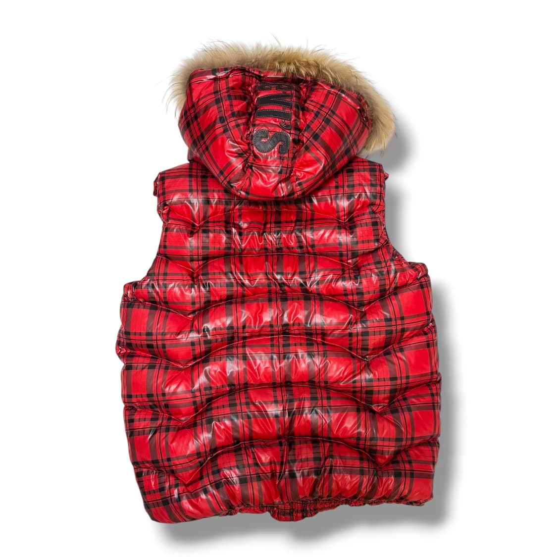⭐️희귀⭐️리바이스 덕다운 레드체크 후드퍼 베스트 패딩조끼 상품이미지3
