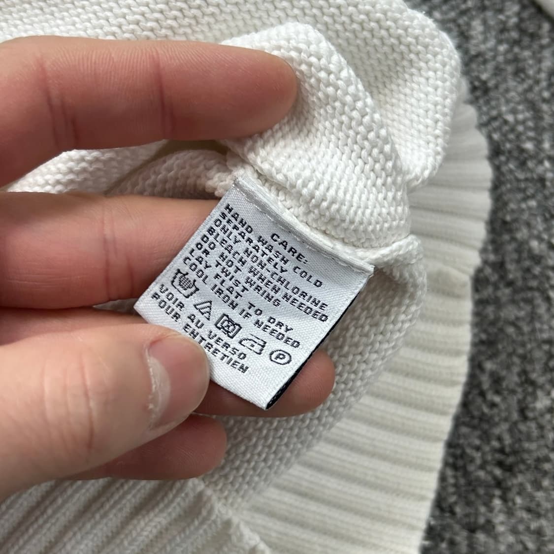 폴로 랄프로렌 스포츠 빅로고 화이트 니트  상품이미지7