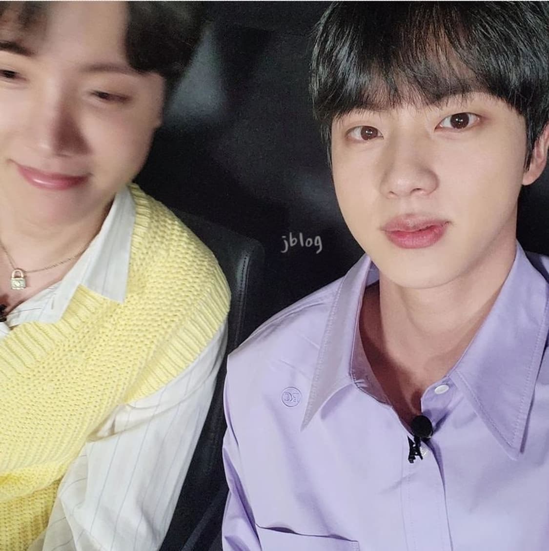 새제품) 렉토 오버핏 rc 로고 코튼 셔츠 라벤더 S 방탄 진 착용 상품이미지3