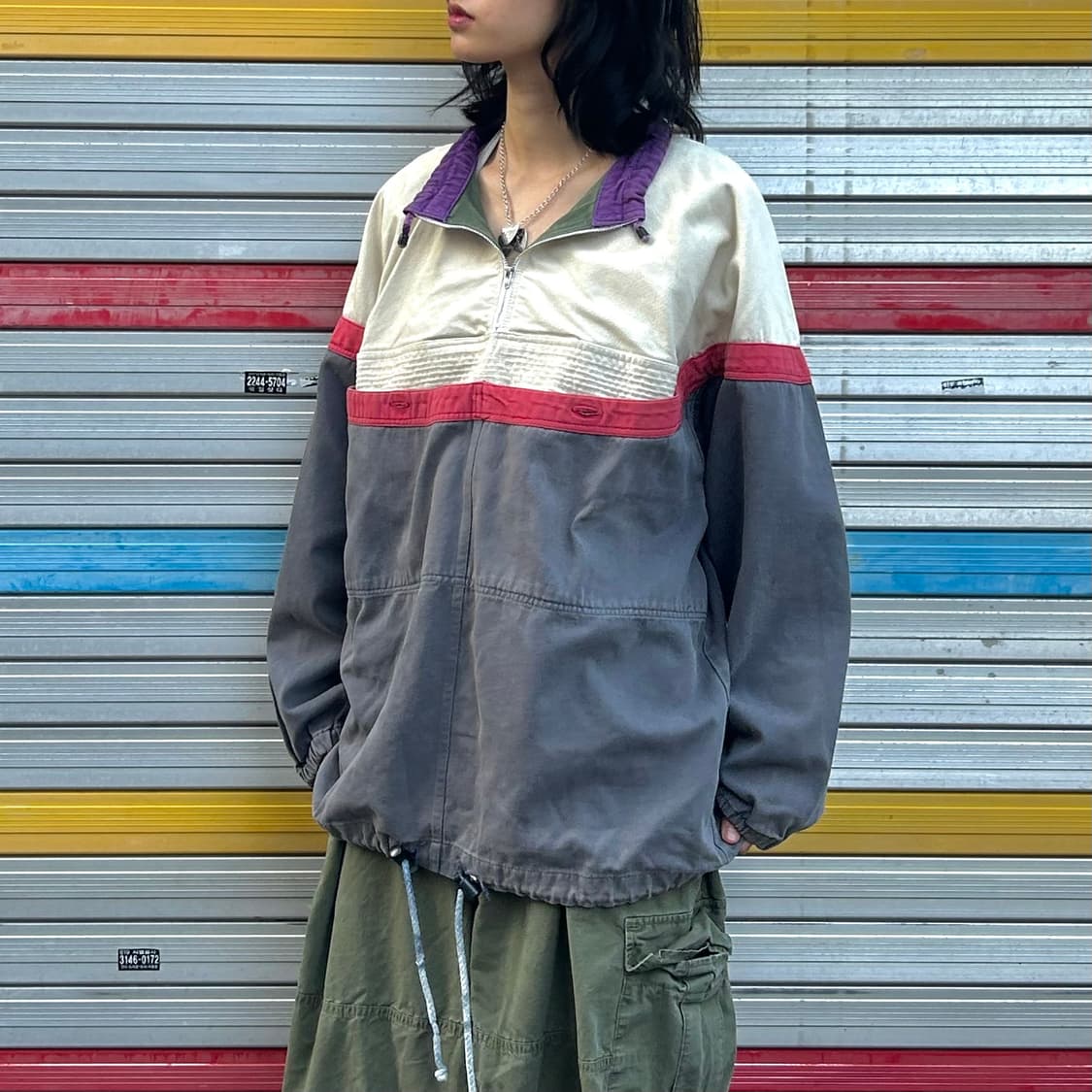 90s MAD RaGS 올드스쿨 빅로고 보헤미안 아노락 자켓 L 상품이미지2