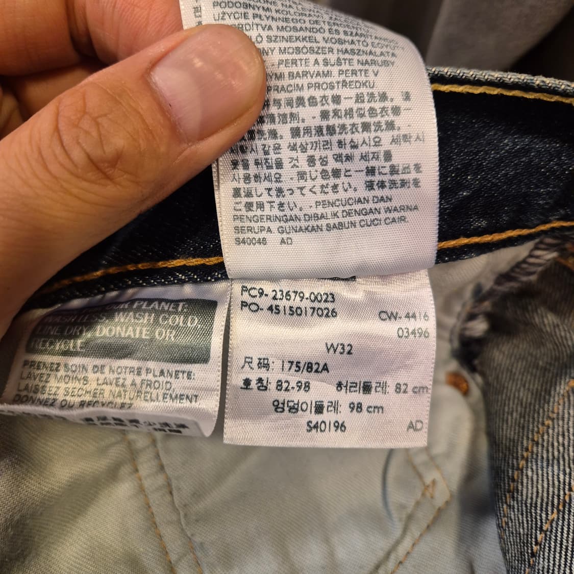 32~33인치 리바이스 501 데님반바지  상품이미지5