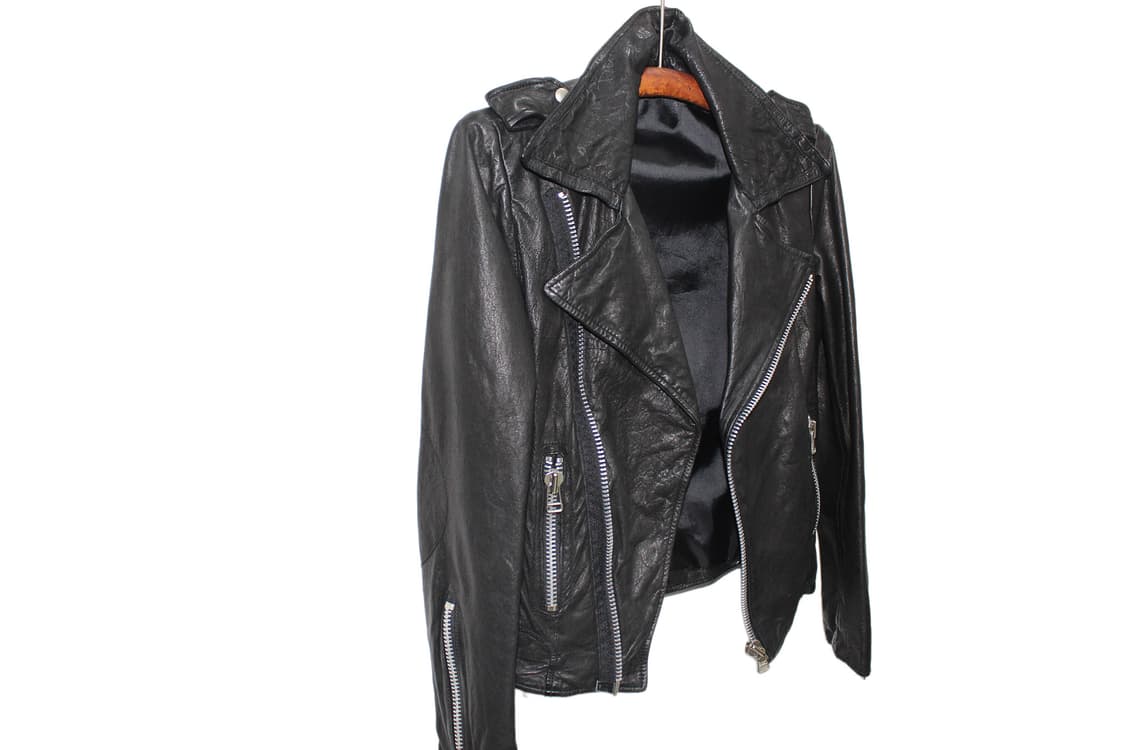 2000s Japan 램스킨 레더 바이커 자켓 상품이미지4