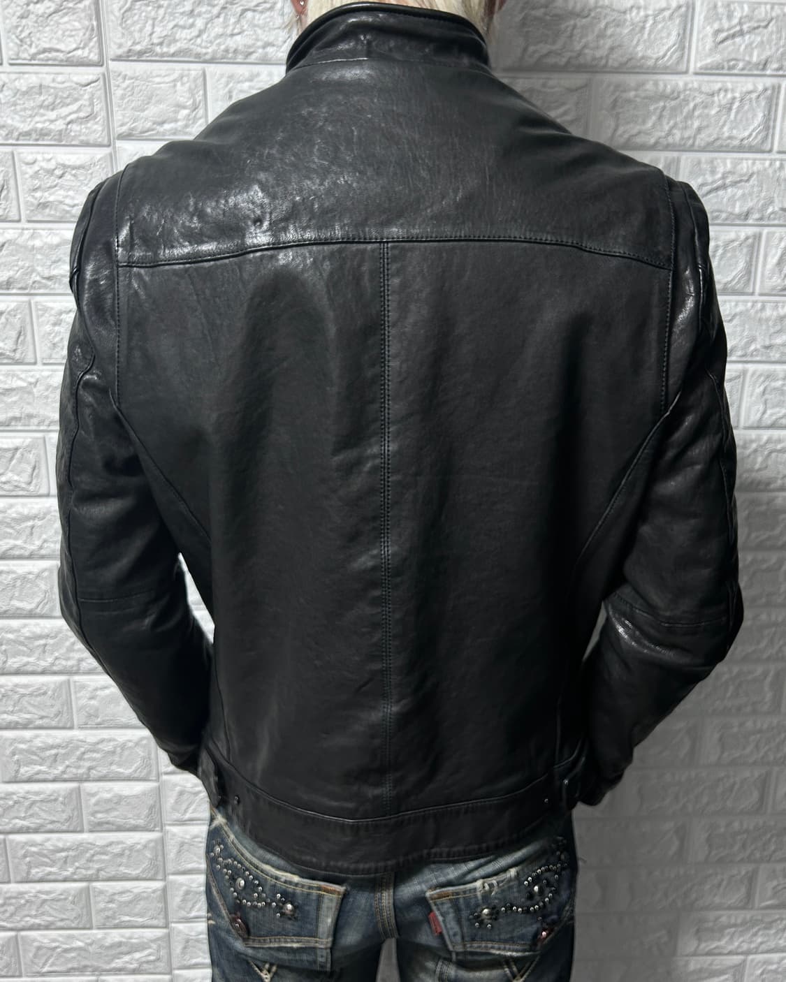 지오송지오 싱글 램스킨 자켓 상품이미지2