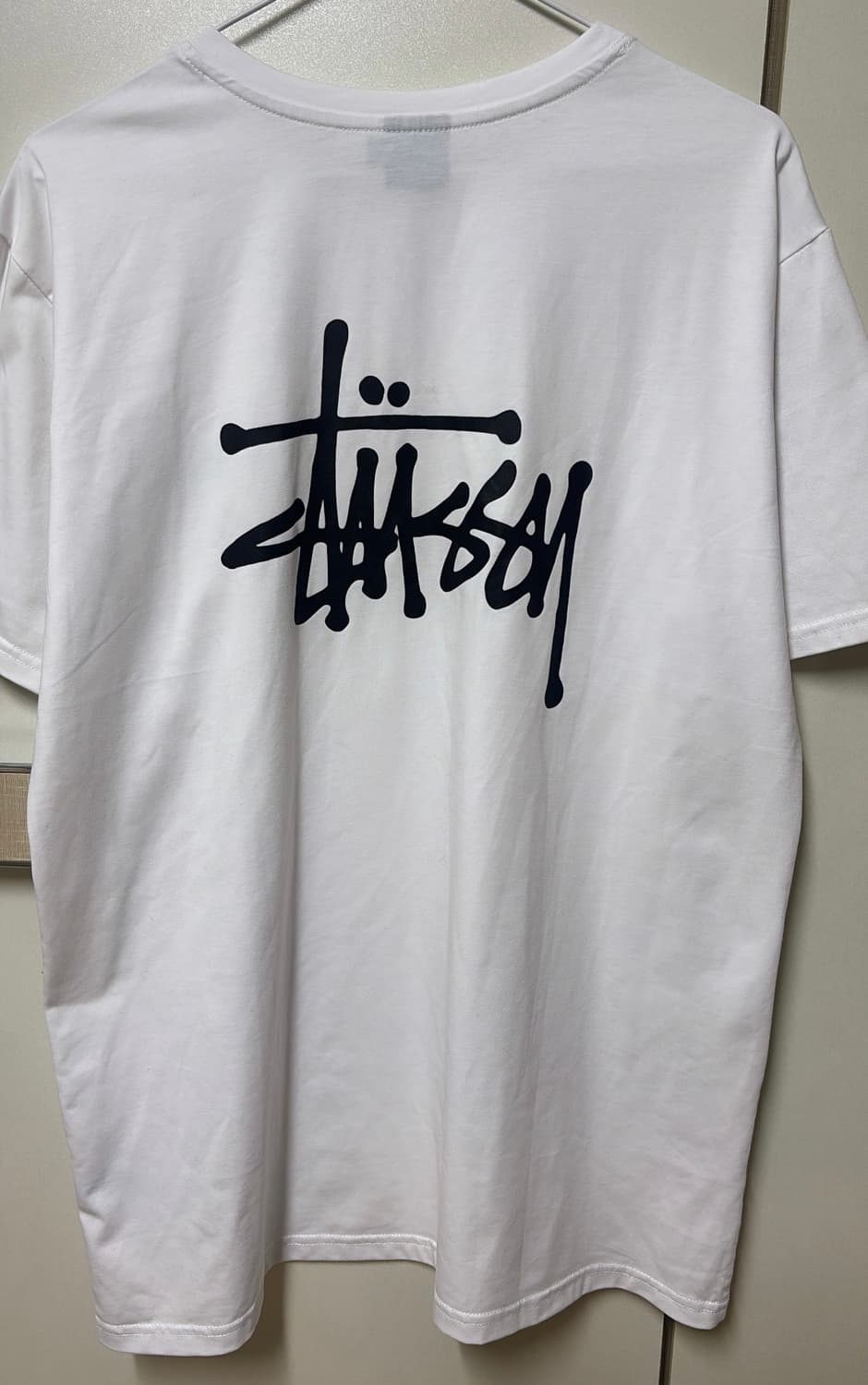 스투시 베이직 로고 반팔 티셔츠 흰색 XL 상품이미지2