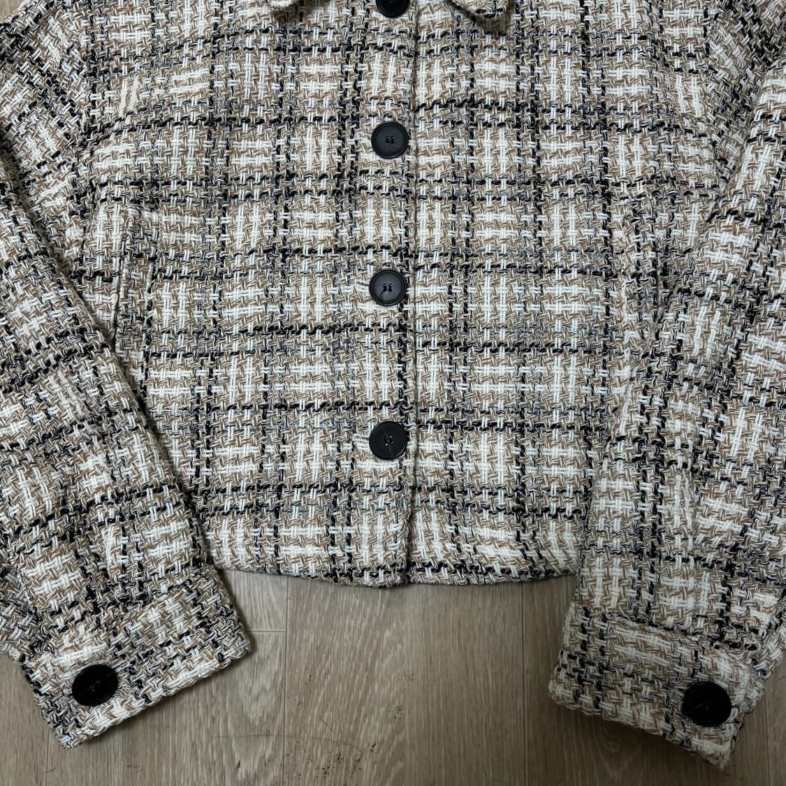 자라 여성 크롭 트위드자켓 S/90  상품이미지3