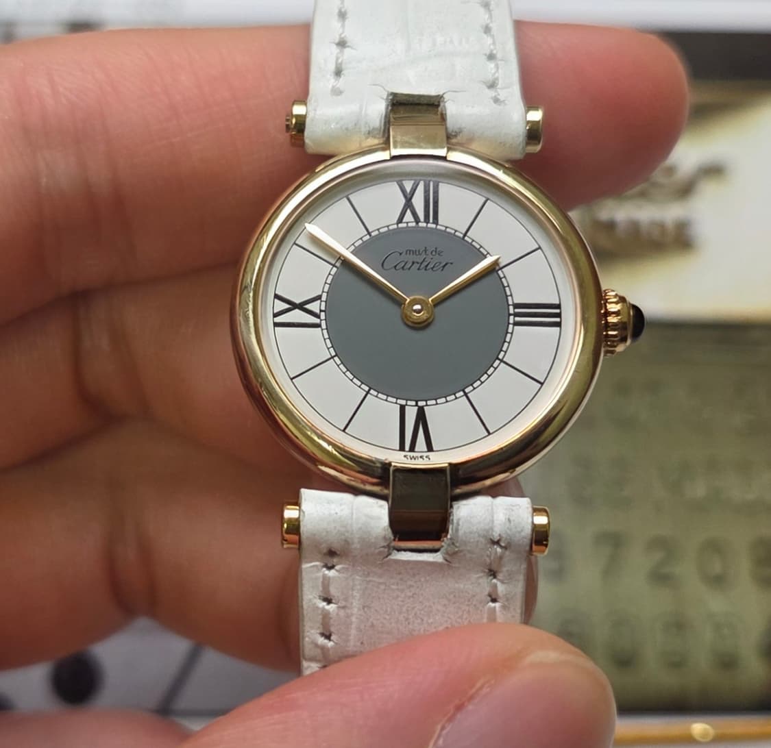 빈티지 까르띠에 머스트드 방돔 희귀 로만그레이 여성용 (감정서 포함) 상품이미지2