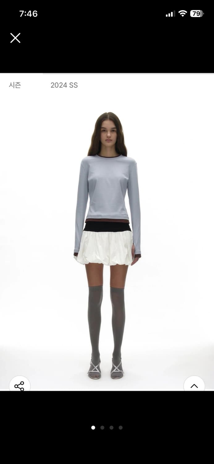 파르티멘토 우먼 레이어드 롱 슬리브 티(새상품) 상품이미지1