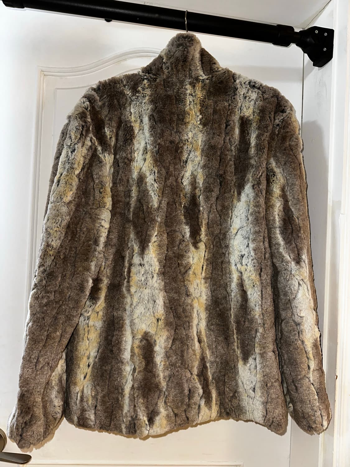 LEEY MIXED HAIRY FUR JACKET KHAKI BROWN 상품이미지5