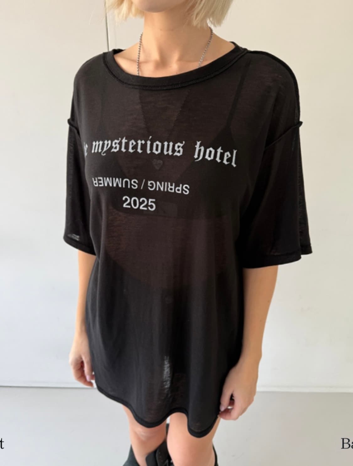 더미스테리어스호텔 시스루 박스 티 상품이미지1