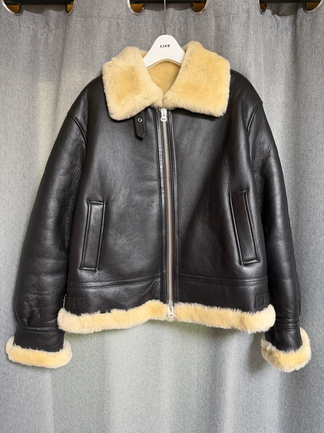 스페로네 우먼 리얼 양가죽 B-3 무스탕 77 상품이미지1