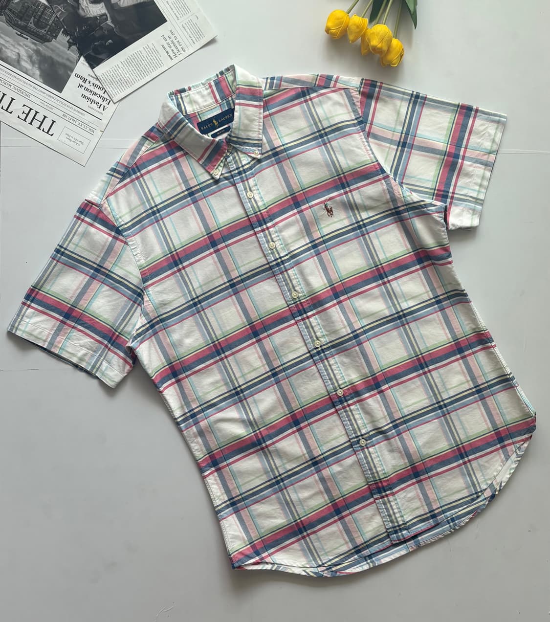 Polo 폴로랄프로렌 체크 반팔 셔츠 상품이미지1