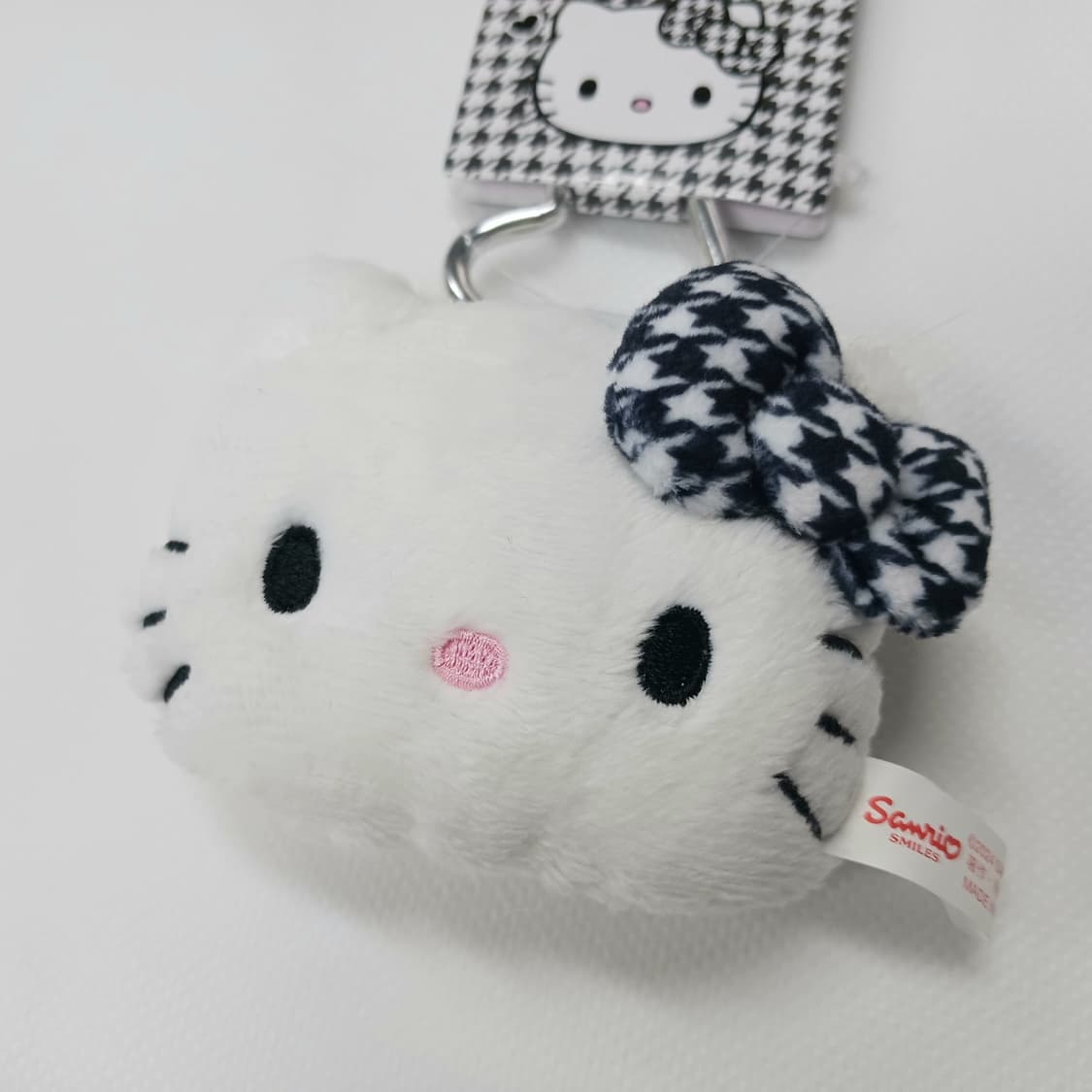 산리오 헬로 키티 키링 페이스 마스코트 홀더 화이트 상품이미지2
