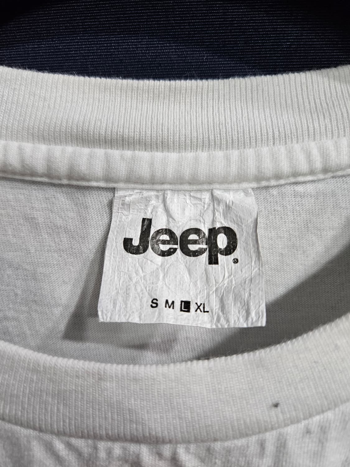 지프 프린팅 화이트 남성 100 반팔티  상품이미지3