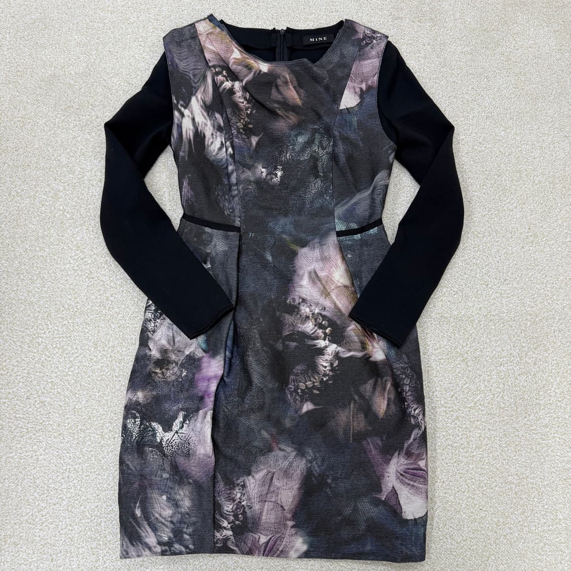 [88] 마인 MINE 마블패턴 울 원피스 1226T1 상품이미지1