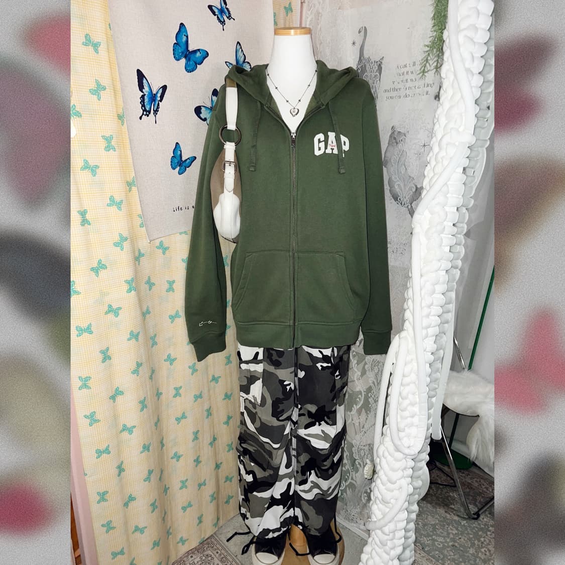 카모 와이드 카고 팬츠 상품이미지2