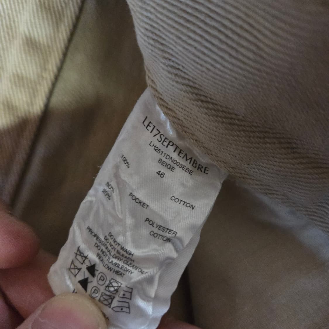 르917 르셉템버 오버다잉 버뮤다 데님 쇼츠 팬츠 베이지 46 상품이미지6