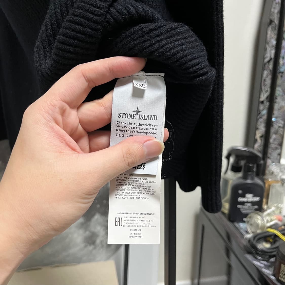 정품 2XL) 스톤아일랜드 슬림핏 울 니트 95~100 상품이미지4